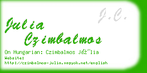 julia czimbalmos business card